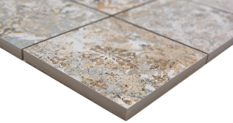 Mosaico ceramico dipinto a mano in gres porcellanato multicolore opaco parete pavimento cucina bagno doccia MOS23-95CS_m
