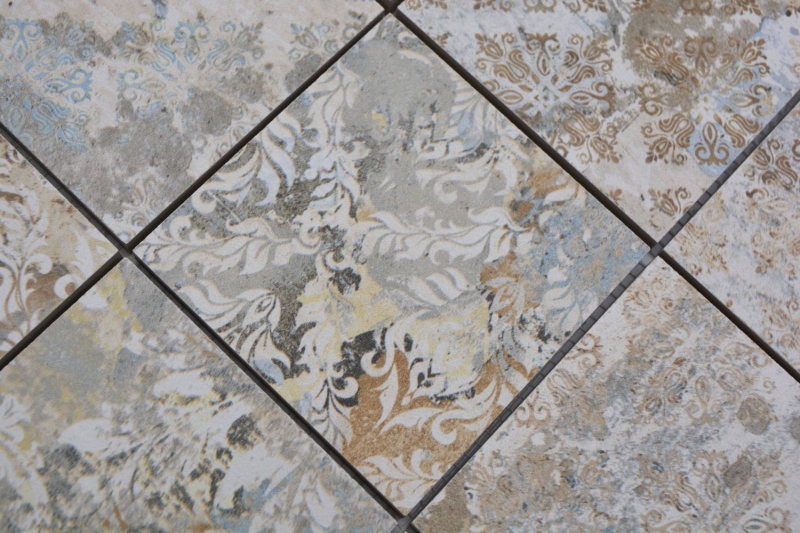 Mosaico ceramico dipinto a mano in gres porcellanato multicolore opaco parete pavimento cucina bagno doccia MOS23-95CS_m