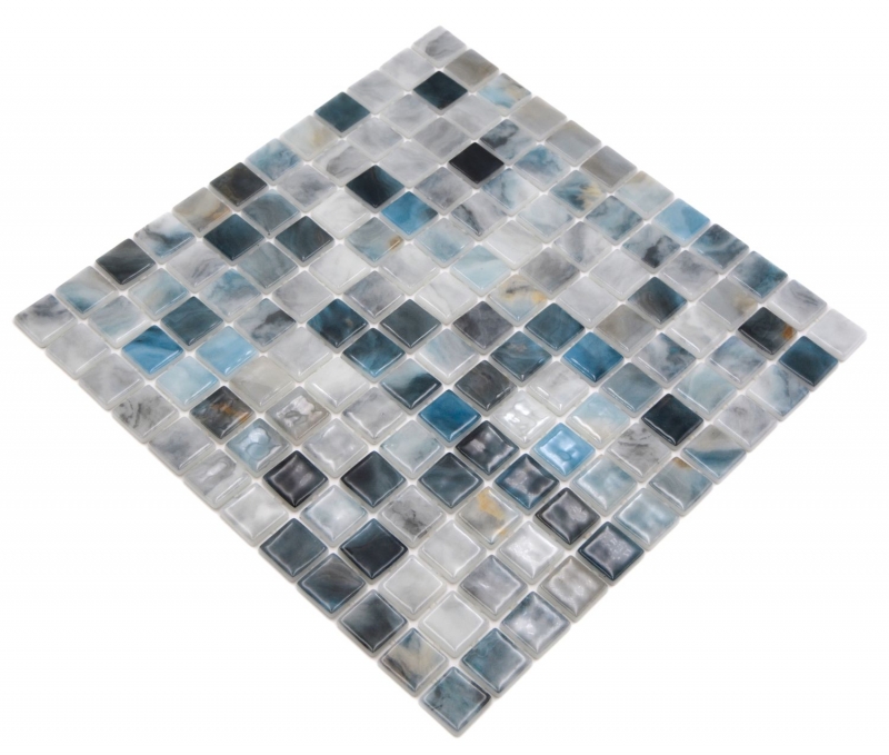 Campione a mano mosaico piscina mosaico piscina mosaico vetro grigio antracite cangiante parete pavimento cucina bagno doccia MOS220-P56256_m