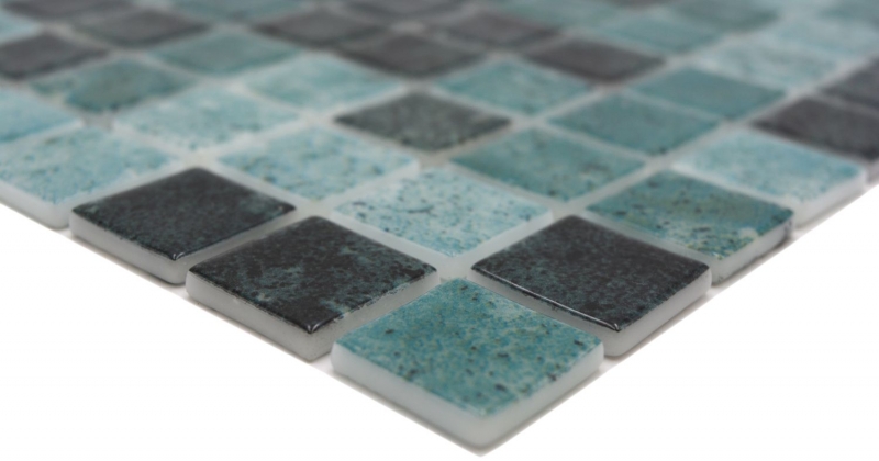 Campione a mano piscina mosaico piscina mosaico vetro mosaico verde antracite iridescente parete pavimento cucina bagno doccia MOS220-P56258_m