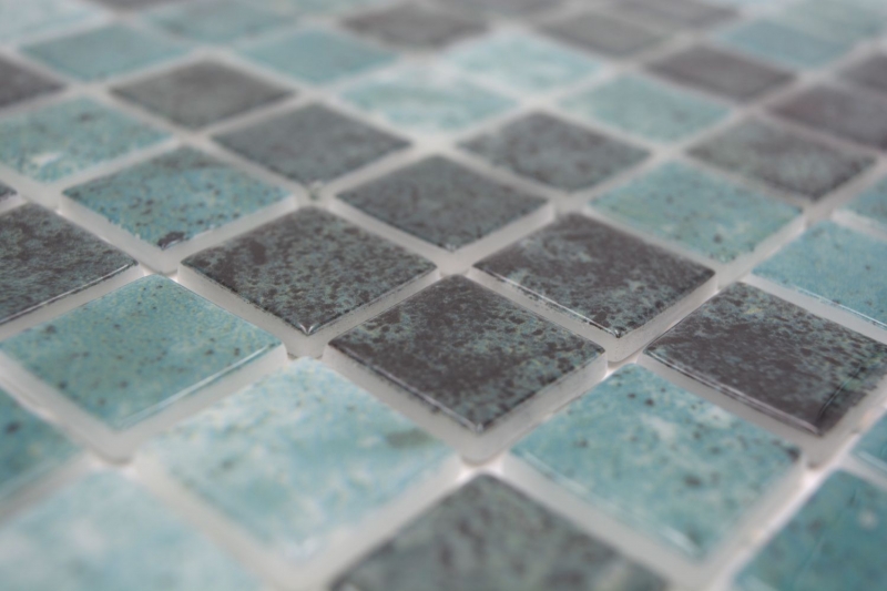 Campione a mano piscina mosaico piscina mosaico vetro mosaico verde antracite iridescente parete pavimento cucina bagno doccia MOS220-P56258_m