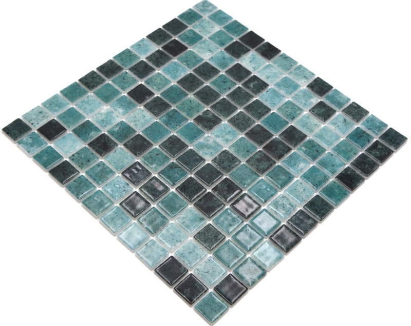 Campione a mano piscina mosaico piscina mosaico vetro mosaico verde antracite iridescente parete pavimento cucina bagno doccia MOS220-P56258_m