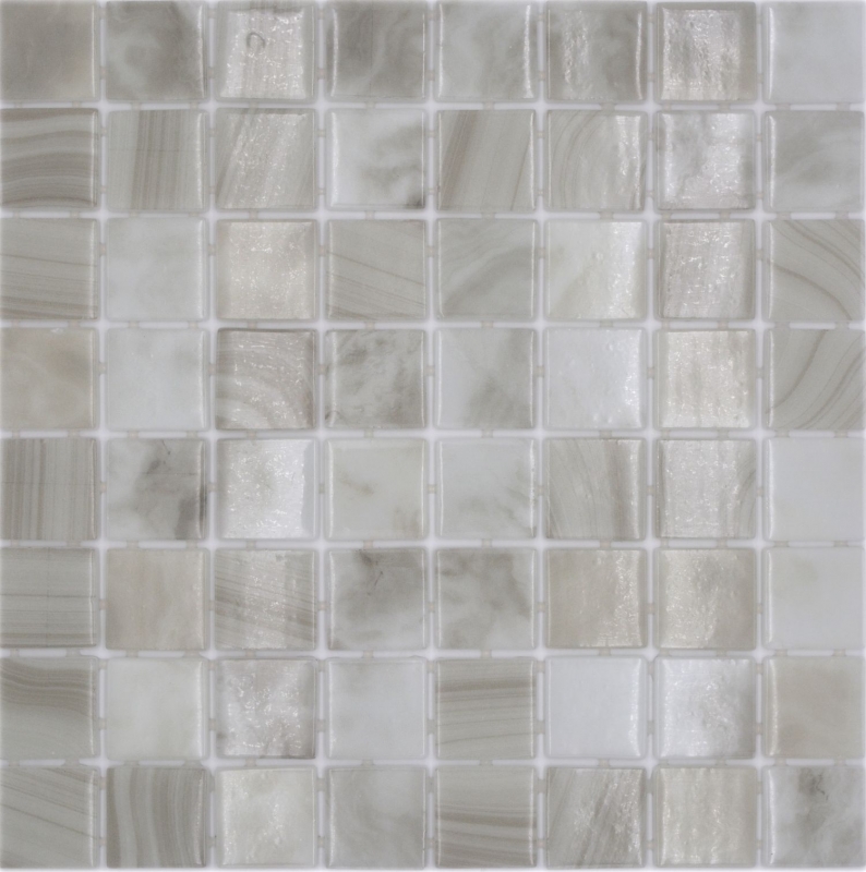 Campione a mano piscina mosaico piscina mosaico vetro mosaico beige chiaro iridescente parete pavimento cucina bagno doccia MOS220-P56381_m