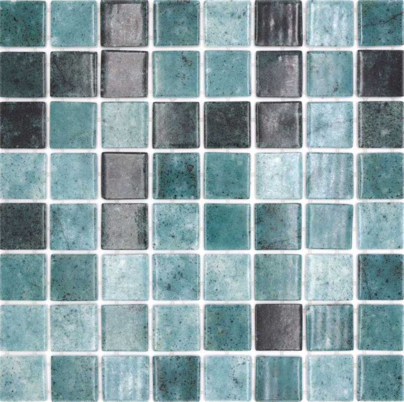 Campione a mano piscina mosaico piscina mosaico vetro mosaico verde antracite iridescente parete pavimento cucina bagno doccia MOS220-P56388_m