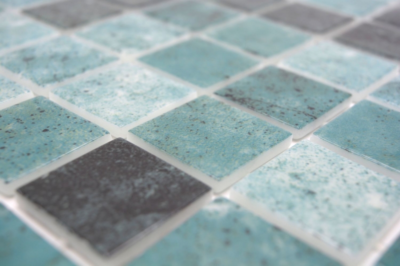 Campione a mano piscina mosaico piscina mosaico vetro mosaico verde antracite iridescente parete pavimento cucina bagno doccia MOS220-P56388_m