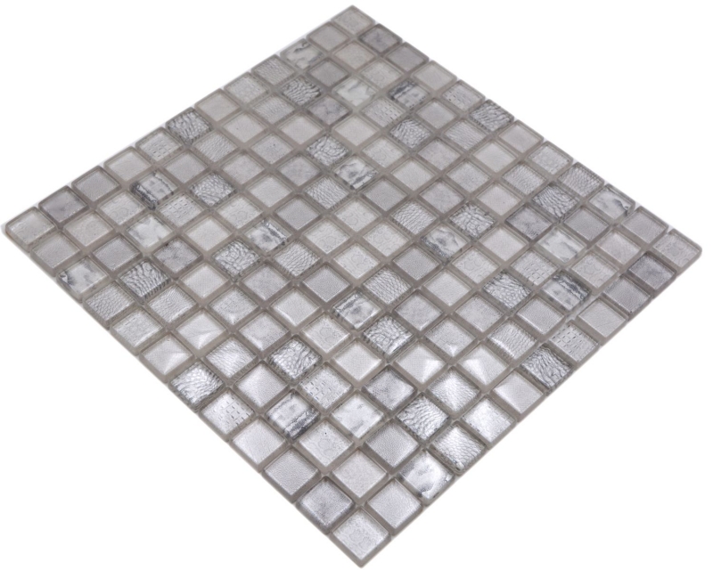 Mosaico di vetro dipinto a mano piastrelle di mosaico bianco lucido Africa parete cucina bagno doccia MOS68-WL14_m