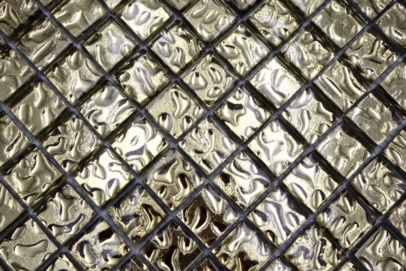 Mosaico di vetro dipinto a mano piastrelle di mosaico oro lucido parete pavimento cucina bagno doccia MOS78-8GO3_m