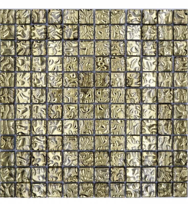 Mosaico di vetro dipinto a mano piastrelle di mosaico oro lucido parete pavimento cucina bagno doccia MOS78-8GO3_m
