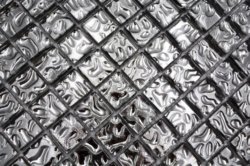 Campione a mano di mosaico di vetro piastrelle da parete rivestimento cucina alzatina MOS78-8BS4_m