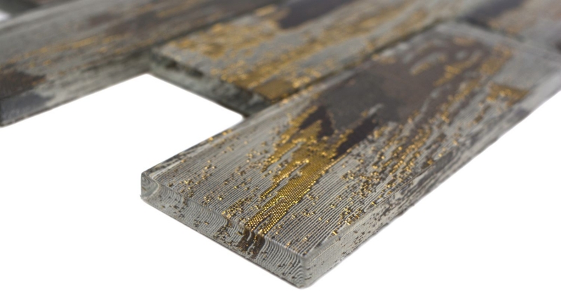 Mosaico di vetro dipinto a mano piastrelle di mosaico nero con oro lucido parete cucina bagno doccia MOS88-SW01_m