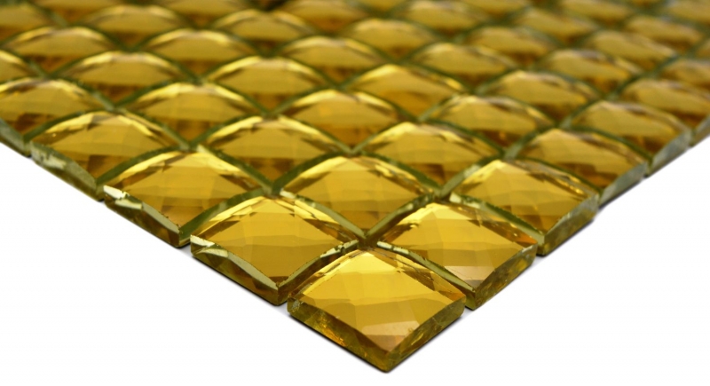 Mano modello diamante mosaico piastrelle oro lucido parete pavimento cucina bagno doccia MOS130-GO823_m