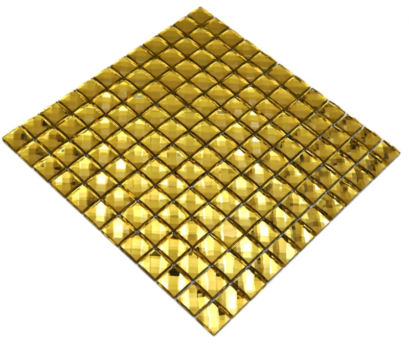 Mano modello diamante mosaico piastrelle oro lucido parete pavimento cucina bagno doccia MOS130-GO823_m