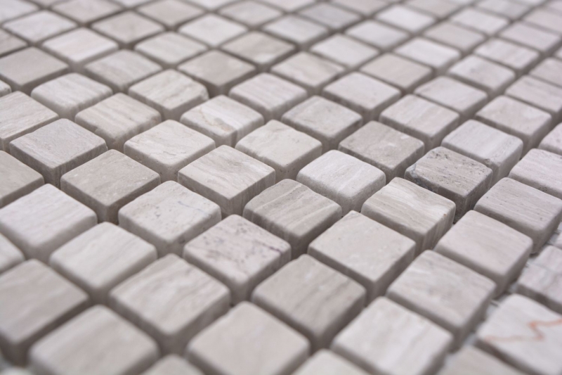 Campione a mano pietra naturale mosaico marmo grigio opaco parete pavimento cucina bagno doccia MOS38-15-2012_m
