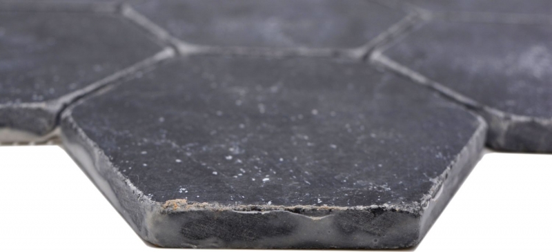 Piastrelle di pietra naturale dipinte a mano mosaico marmo nero opaco parete pavimento cucina bagno doccia MOS42-HX143_m