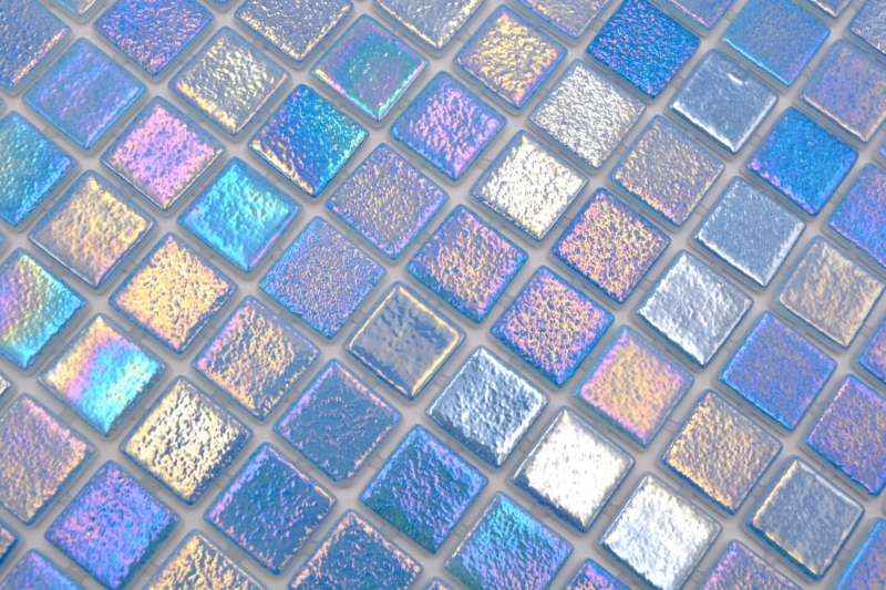 Mano modello piscina mosaico piscina mosaico vetro mosaico azzurro iridescente multicolore lucido parete pavimento cucina bagno doccia MOS220-P55251_m