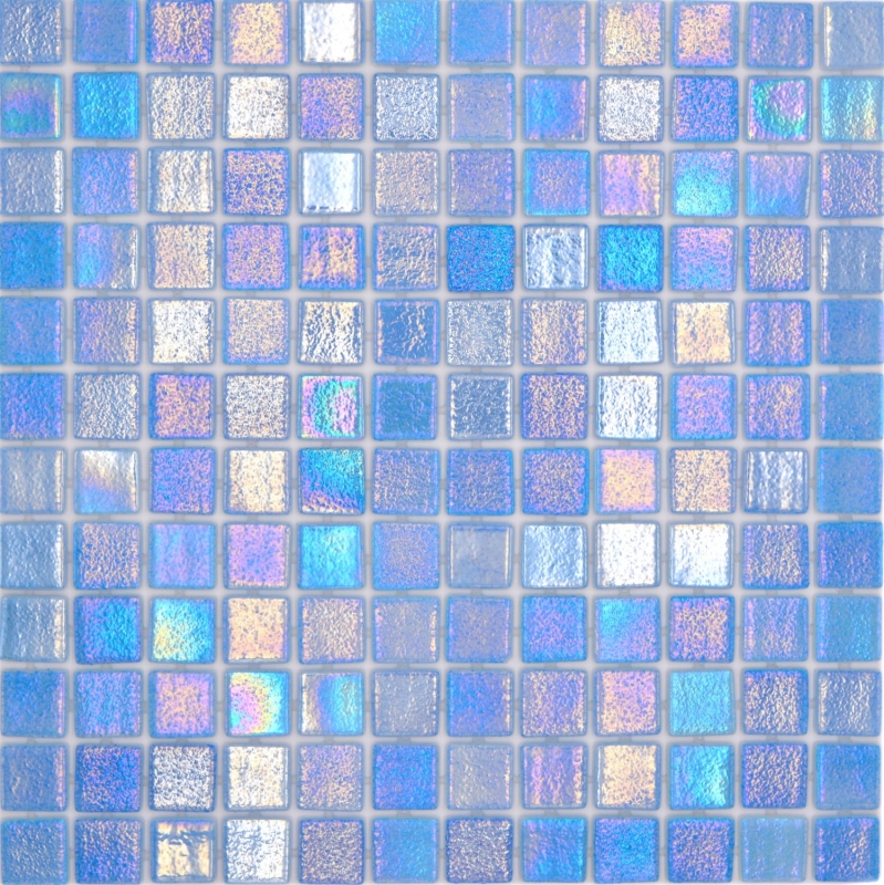 Mano modello piscina mosaico piscina mosaico vetro mosaico azzurro iridescente multicolore lucido parete pavimento cucina bagno doccia MOS220-P55251_m
