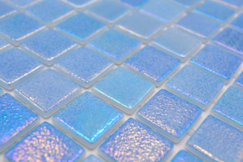Mano modello piscina mosaico piscina mosaico vetro mosaico azzurro iridescente multicolore lucido parete pavimento cucina bagno doccia MOS220-P55251_m