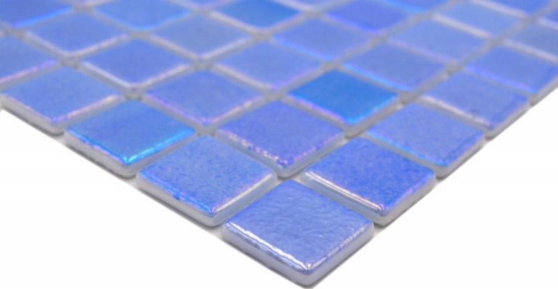 Mano modello piscina mosaico piscina mosaico vetro mosaico blu iridescente multicolore lucido parete cucina bagno doccia MOS220-P55252_m