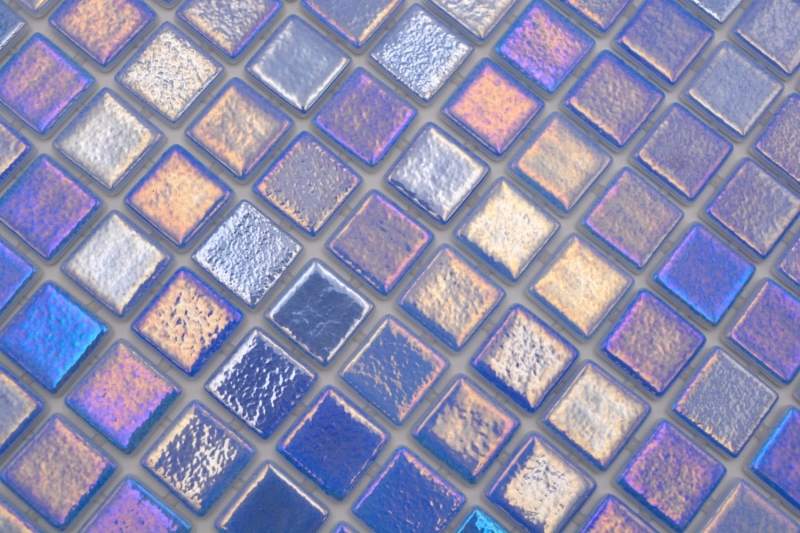 Mano modello piscina mosaico piscina mosaico vetro mosaico blu iridescente multicolore lucido parete cucina bagno doccia MOS220-P55252_m
