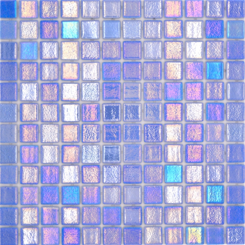 Mano modello piscina mosaico piscina mosaico vetro mosaico blu iridescente multicolore lucido parete cucina bagno doccia MOS220-P55252_m