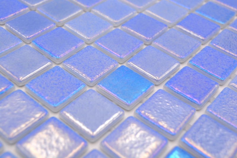 Mano modello piscina mosaico piscina mosaico vetro mosaico blu iridescente multicolore lucido parete cucina bagno doccia MOS220-P55252_m