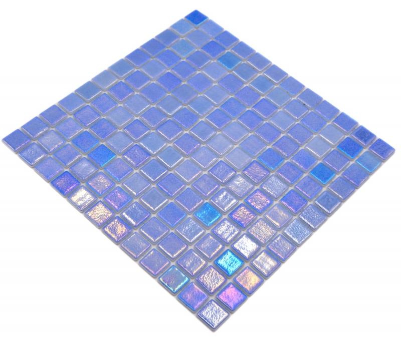 Mano modello piscina mosaico piscina mosaico vetro mosaico blu iridescente multicolore lucido parete cucina bagno doccia MOS220-P55252_m