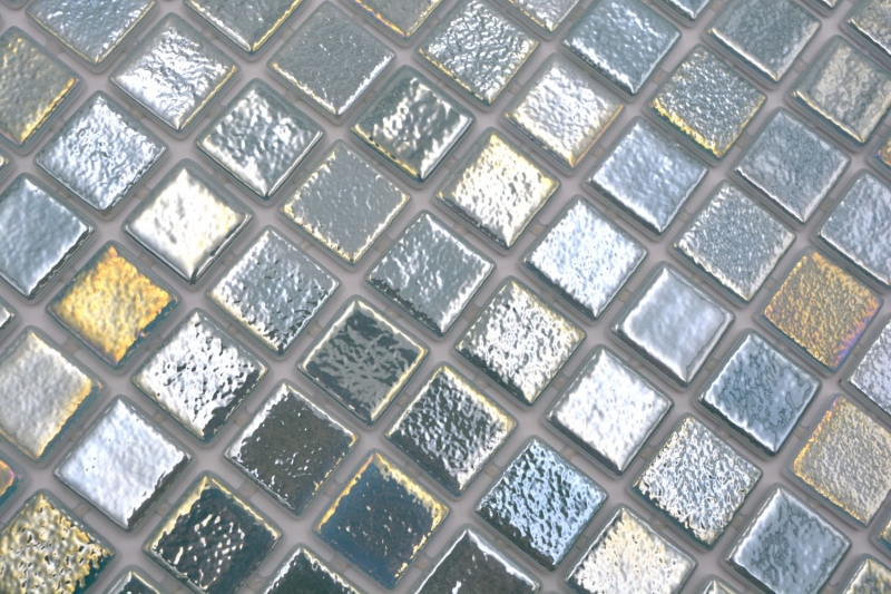 Campione a mano piscina mosaico piscina mosaico vetro mosaico verde pastello iridescente multicolore lucido parete pavimento cucina bagno doccia MOS220-P55253_m