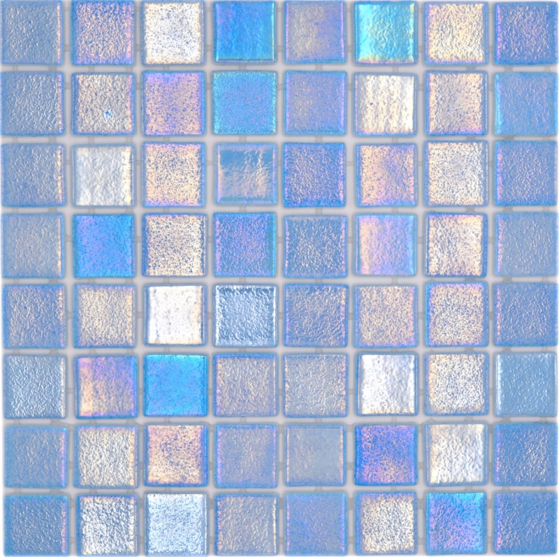 Mano modello piscina mosaico piscina mosaico vetro mosaico azzurro iridescente multicolore lucido parete pavimento cucina bagno doccia MOS220-P55381_m