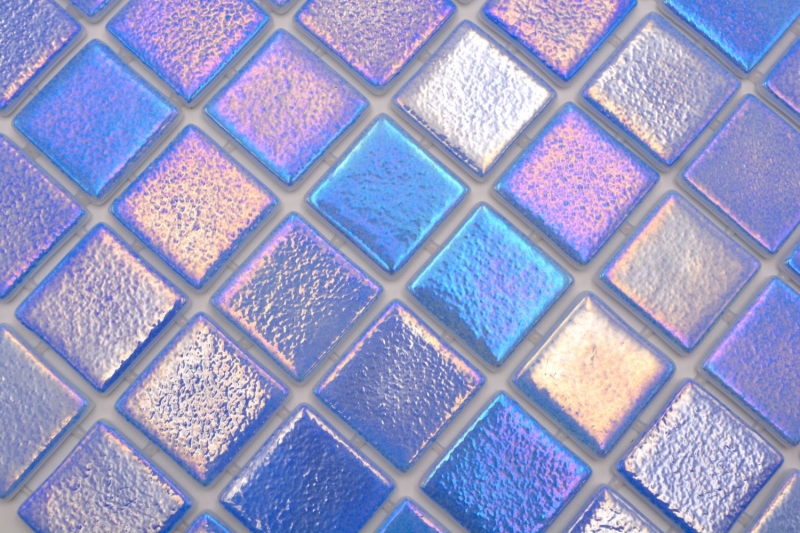 Mano modello piscina mosaico piscina mosaico vetro mosaico blu iridescente multicolore lucido parete pavimento cucina bagno doccia MOS220-P55382_m