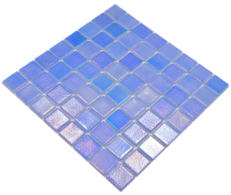 Mano modello piscina mosaico piscina mosaico vetro mosaico blu iridescente multicolore lucido parete pavimento cucina bagno doccia MOS220-P55382_m