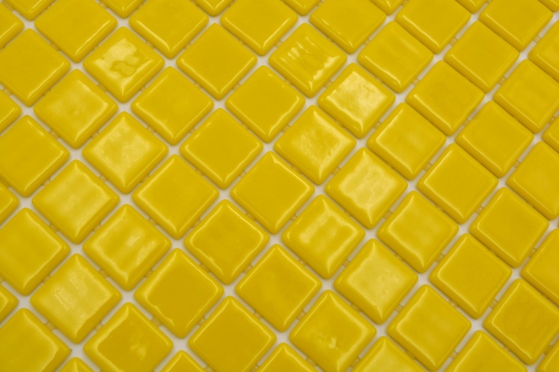Campione a mano piscina mosaico piscina mosaico vetro mosaico giallo lucido parete pavimento cucina bagno doccia MOS220-P25801_m
