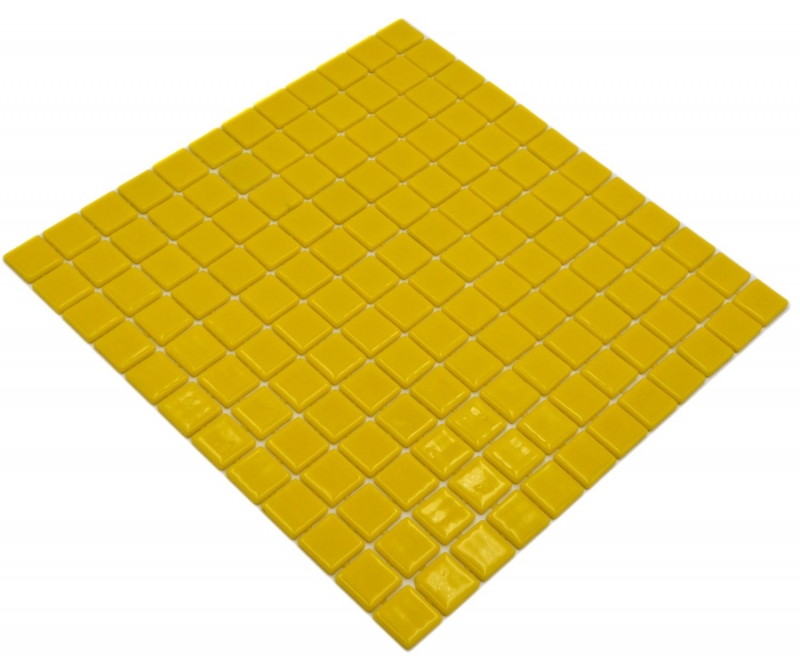 Campione a mano piscina mosaico piscina mosaico vetro mosaico giallo lucido parete pavimento cucina bagno doccia MOS220-P25801_m