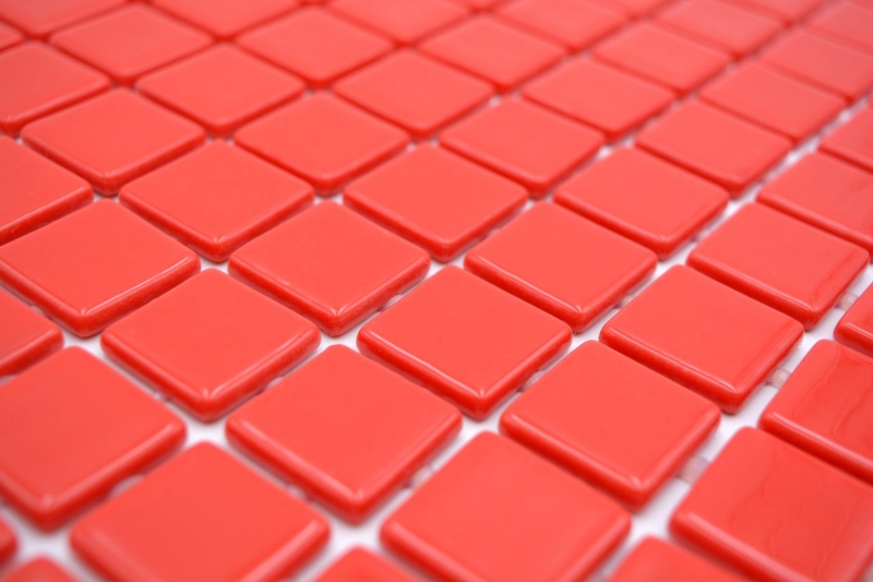 Campione a mano piscina mosaico piscina mosaico vetro mosaico rosso lucido parete pavimento cucina bagno doccia MOS220-P25808_m