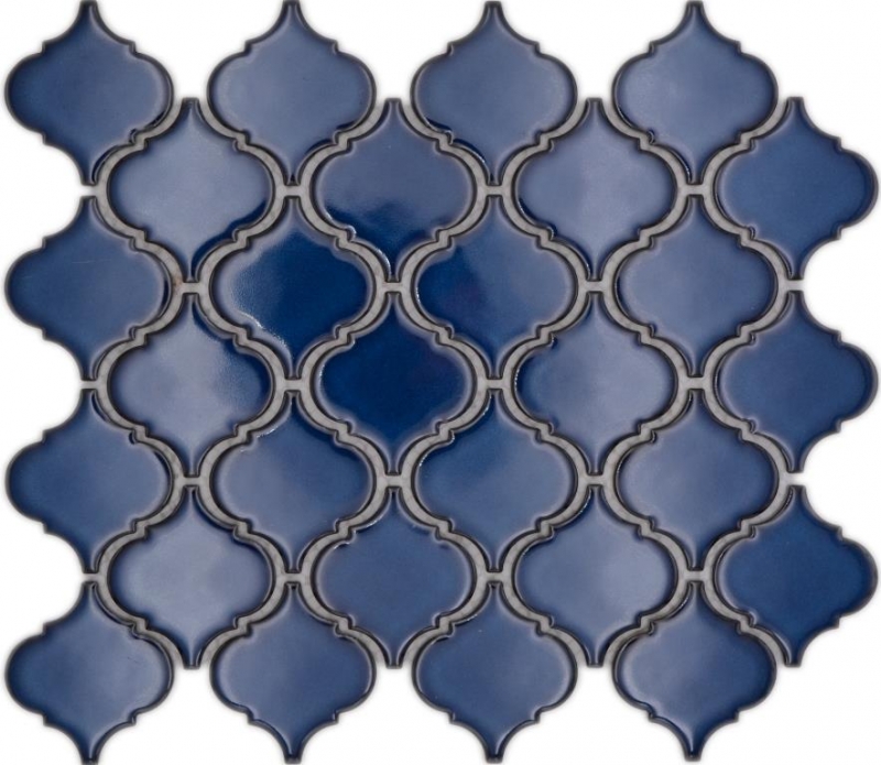 Mosaico ceramico dipinto a mano piastrelle di mosaico blu cobalto lucido parete pavimento cucina bagno doccia MOS13-P451_m