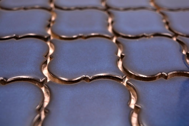 Mosaico ceramico dipinto a mano piastrelle di mosaico blu cobalto lucido parete pavimento cucina bagno doccia MOS13-P451_m