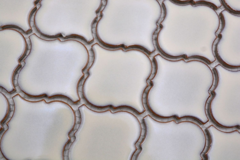 Mosaico ceramico dipinto a mano piastrelle di mosaico bianco antico lucido parete pavimento cucina bagno doccia MOS13-PAW5_m