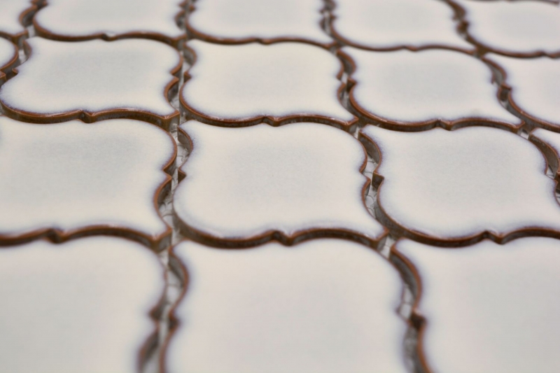 Mosaico ceramico dipinto a mano piastrelle di mosaico bianco antico lucido parete pavimento cucina bagno doccia MOS13-PAW5_m