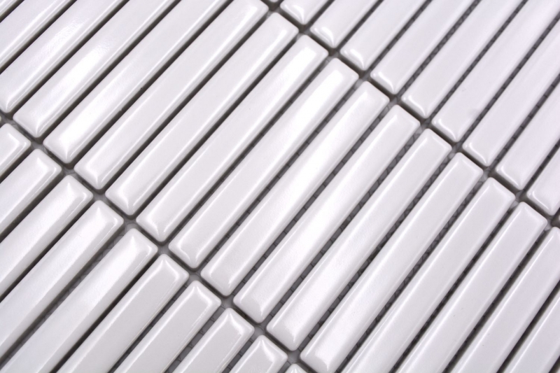 Mosaico ceramico dipinto a mano piastrelle di mosaico bianco lucido parete cucina bagno doccia MOS24-CG11_m