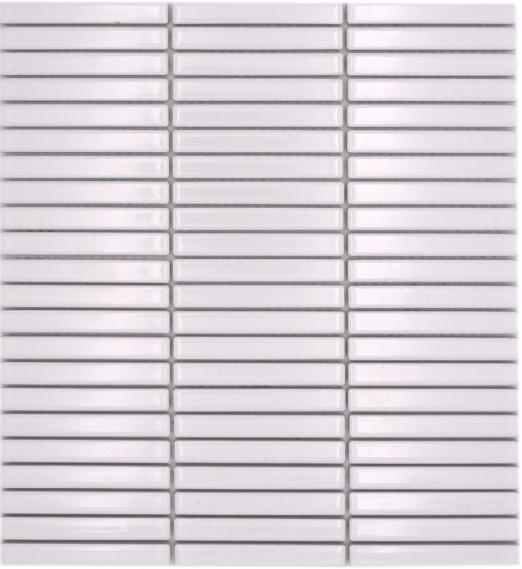 Mosaico ceramico dipinto a mano piastrelle di mosaico bianco lucido parete cucina bagno doccia MOS24-CG11_m