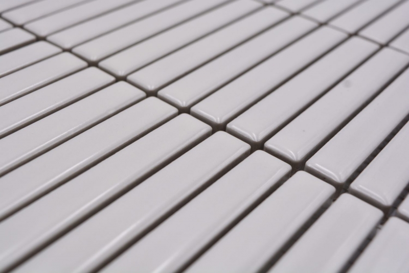 Mosaico ceramico dipinto a mano piastrelle di mosaico bianco lucido parete cucina bagno doccia MOS24-CG11_m