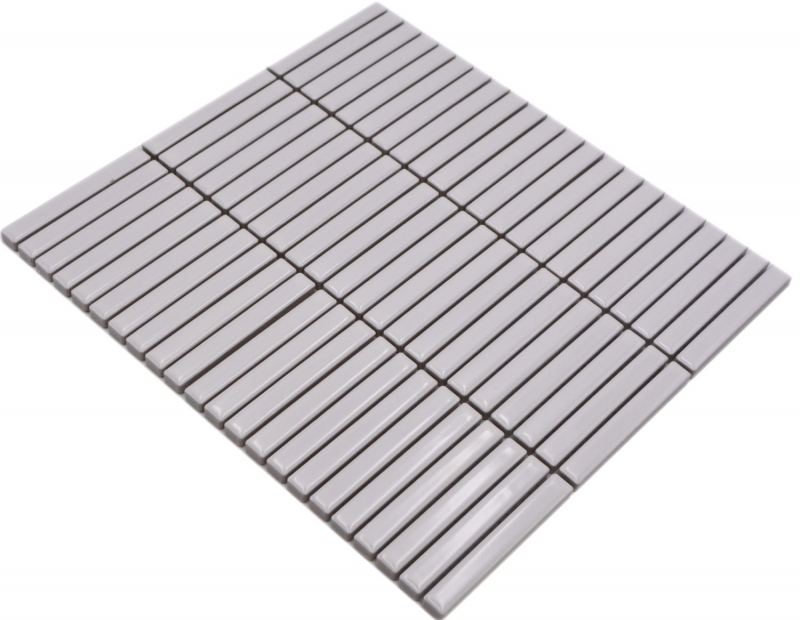 Mosaico ceramico dipinto a mano piastrelle di mosaico bianco lucido parete cucina bagno doccia MOS24-CG11_m
