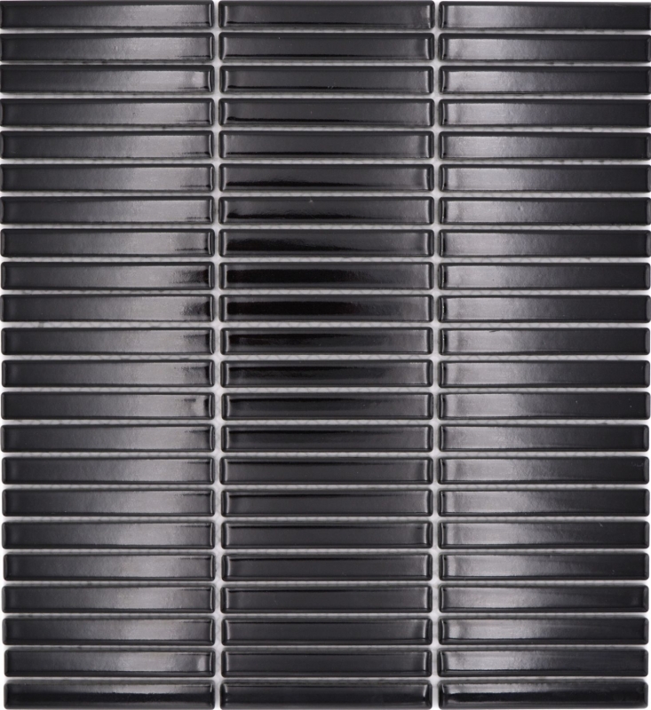 Mosaico ceramico dipinto a mano tessere di mosaico nero lucido parete cucina bagno doccia MOS24-CG21_m