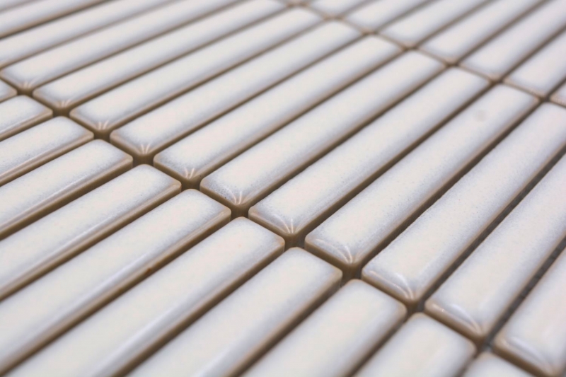 Mosaico ceramico dipinto a mano tessere di mosaico bianco antico lucido parete cucina bagno doccia MOS24-CG31_m