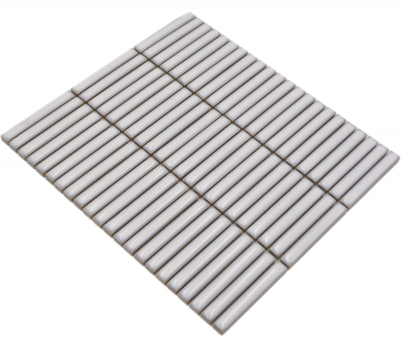 Mosaico ceramico dipinto a mano tessere di mosaico bianco antico lucido parete cucina bagno doccia MOS24-CG31_m