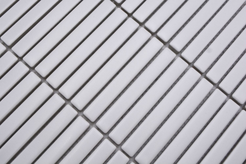 Mosaico ceramico dipinto a mano tessere di mosaico bianco opaco parete cucina bagno doccia MOS24-CG91_m