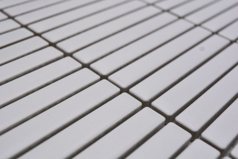 Mosaico ceramico dipinto a mano tessere di mosaico bianco opaco parete cucina bagno doccia MOS24-CG91_m