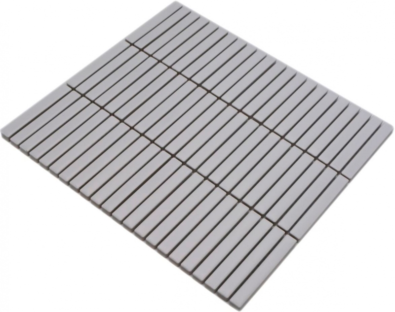 Mosaico ceramico dipinto a mano tessere di mosaico bianco opaco parete cucina bagno doccia MOS24-CG91_m
