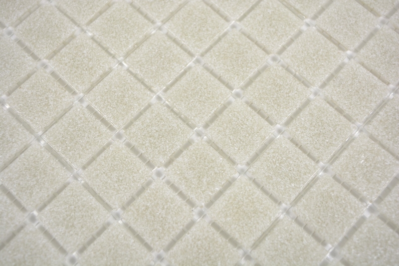 Piastrella di vetro a mosaico Grigio chiaro Crema Spots Doccia Parete bagno Parete cucina - MOS200-A05-N
