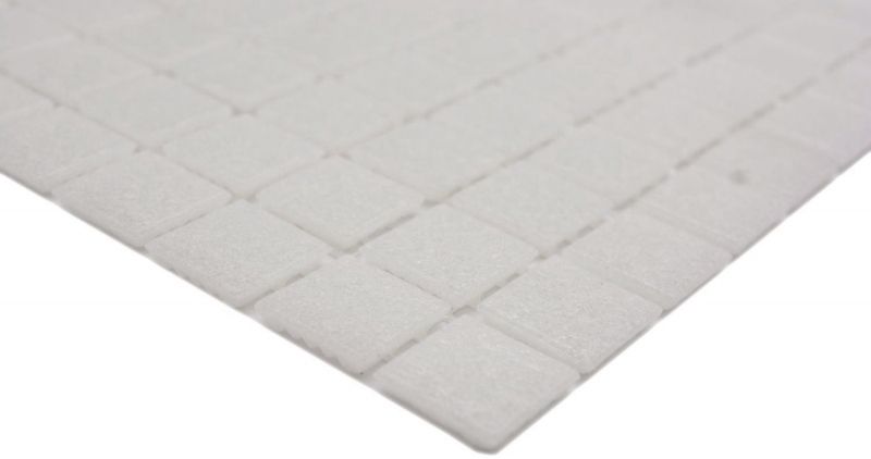 Piastrella di mosaico di vetro bianco antico grigio chiaro crema Classico incollata con carta - MOS200-A03