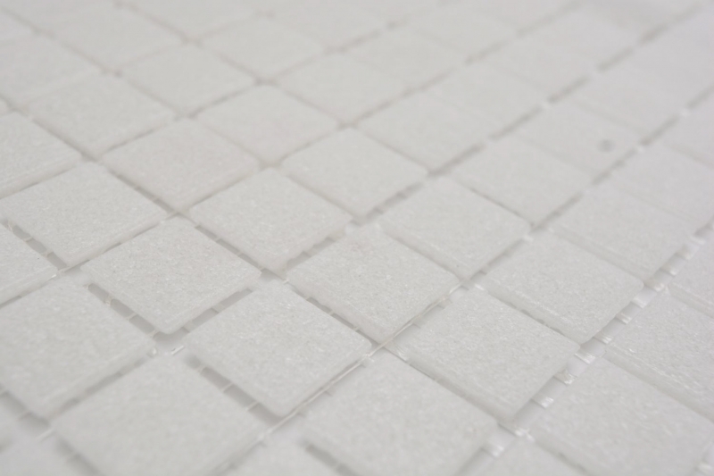 Piastrella di mosaico di vetro bianco antico grigio chiaro crema Classico incollata con carta - MOS200-A03